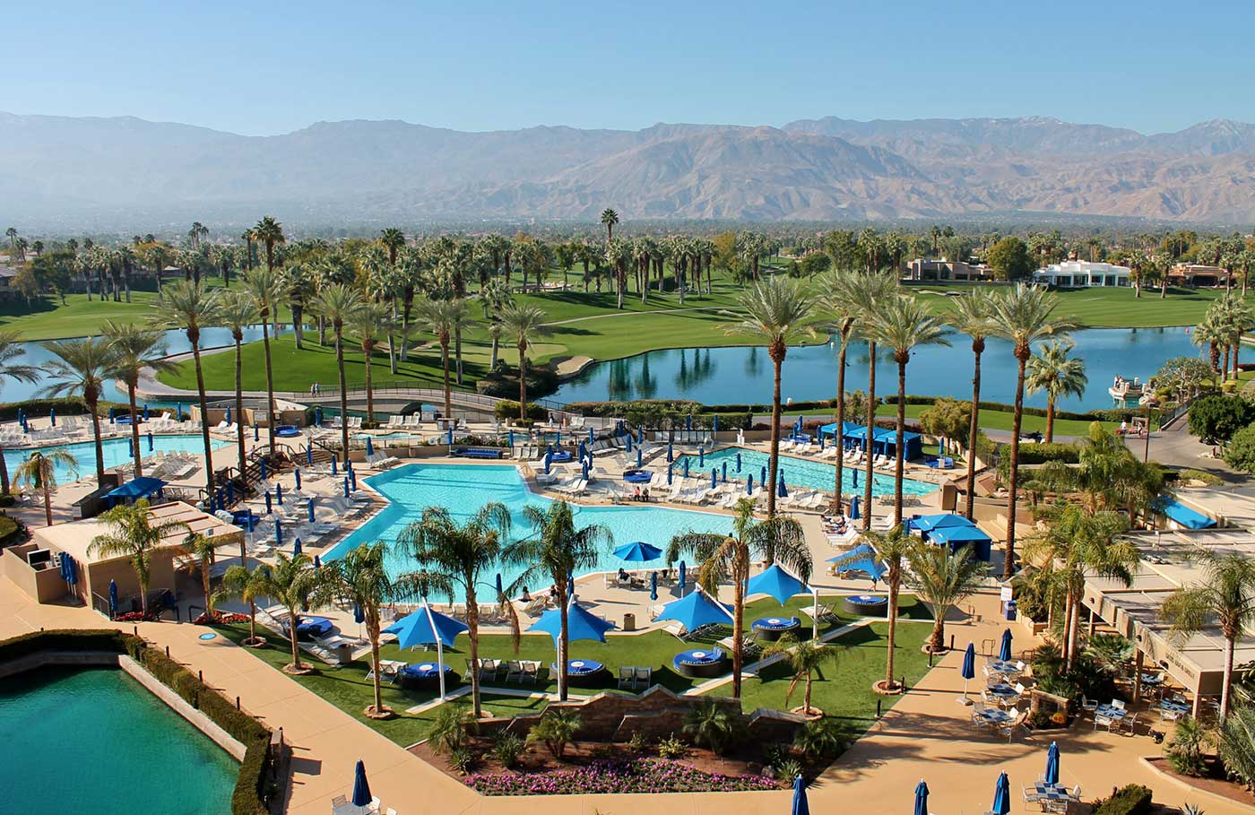 Marriott Resort pools in Palm Springs CA