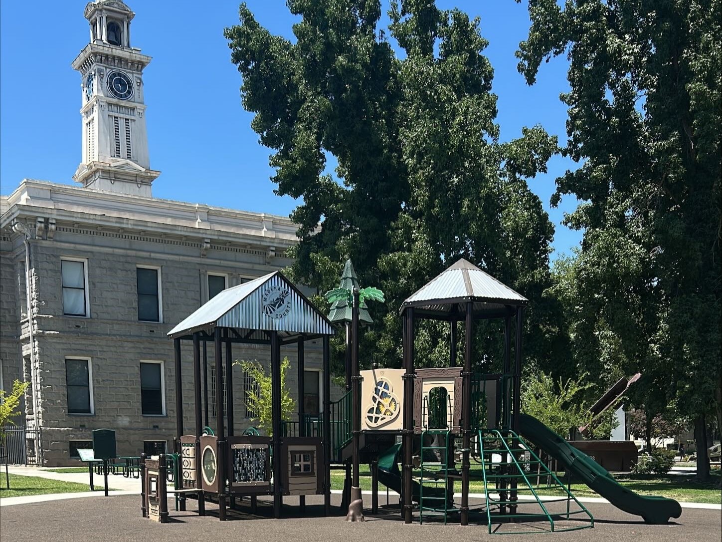 A playground at Madera’s Courthouse Park.