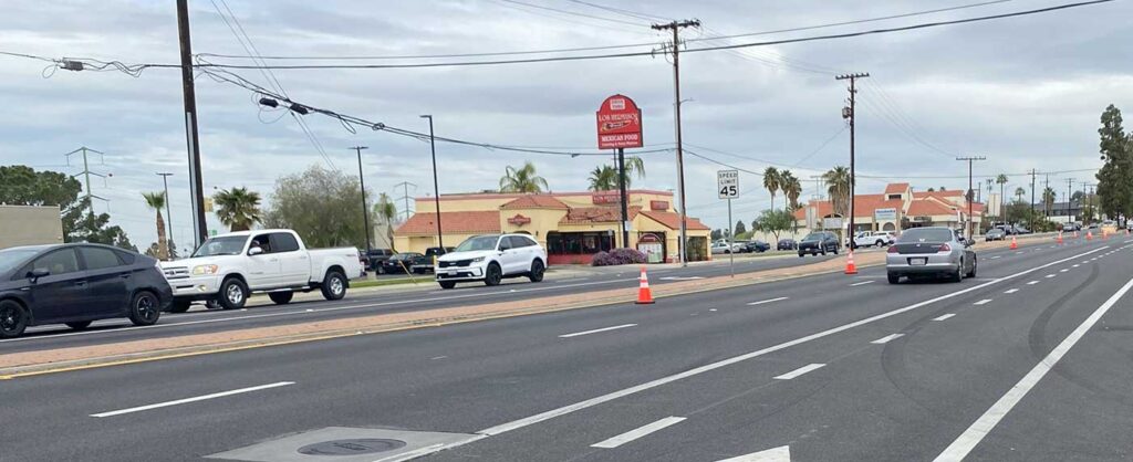 Traffic along Union Avenue in Bakersfield