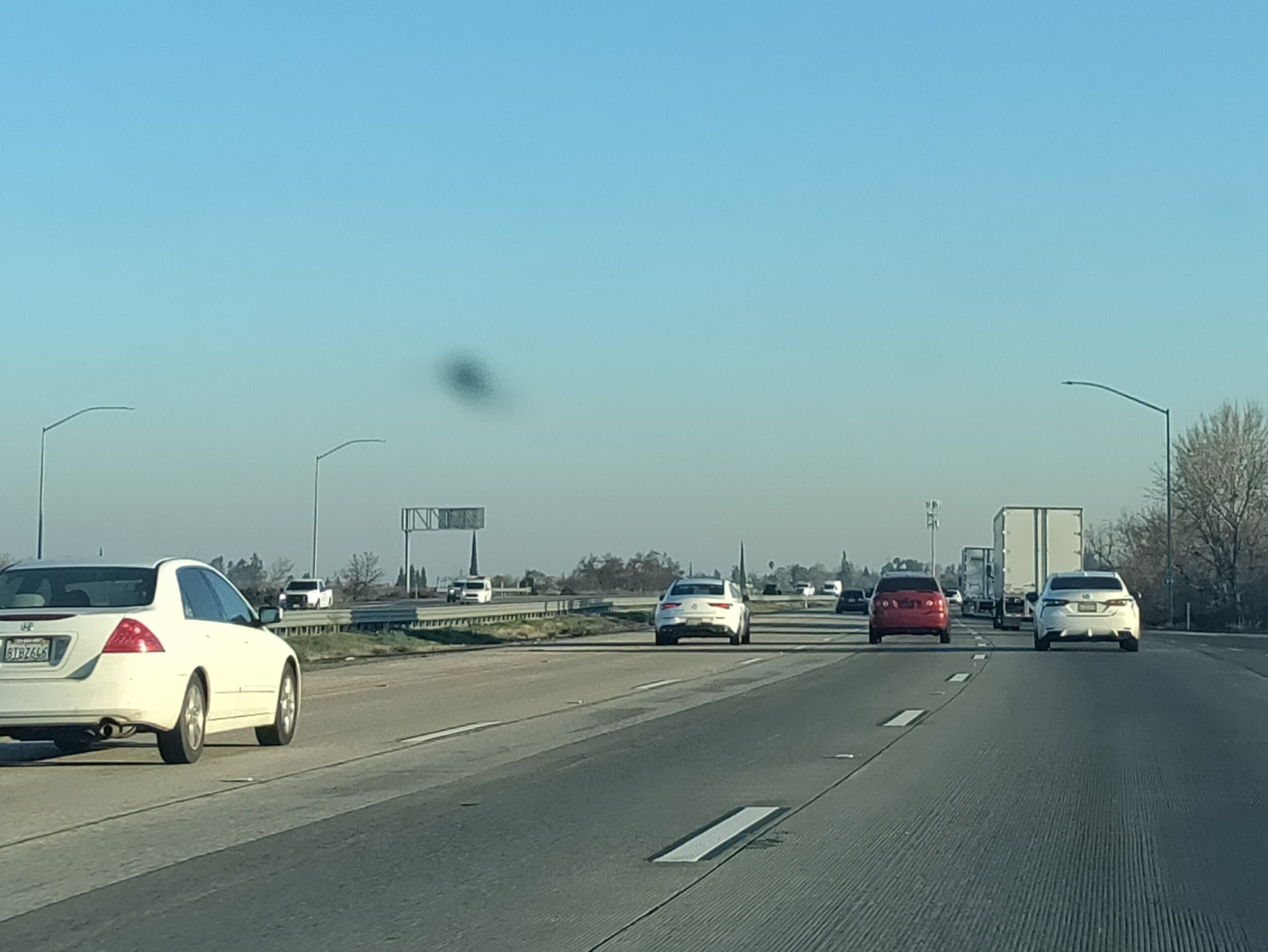 Morning traffic on Hwy 99 through Turlock.